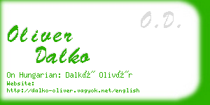 oliver dalko business card